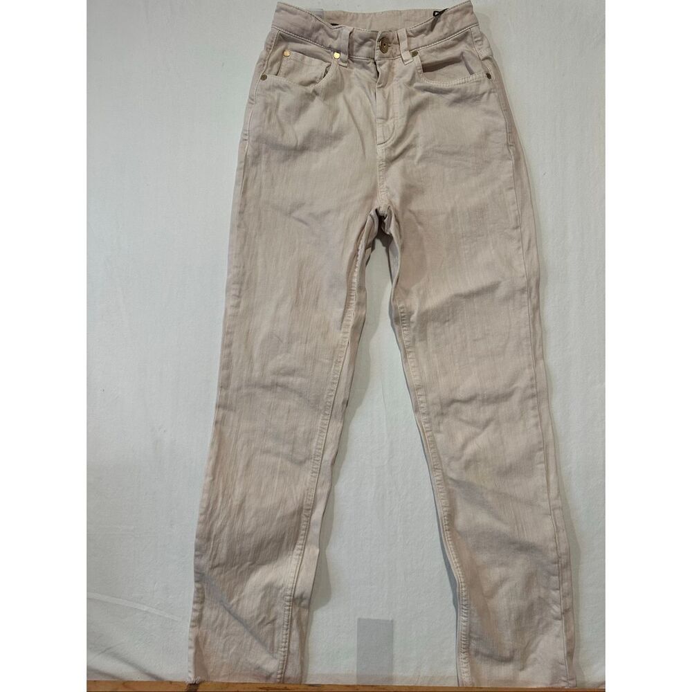 Brunello Cucinelli High Waist Ankle Beige Jeans Women’s Size 36 IT / US 0 Stretc